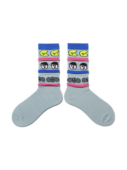 Rufia - Playful Colorful Character Crew Socks