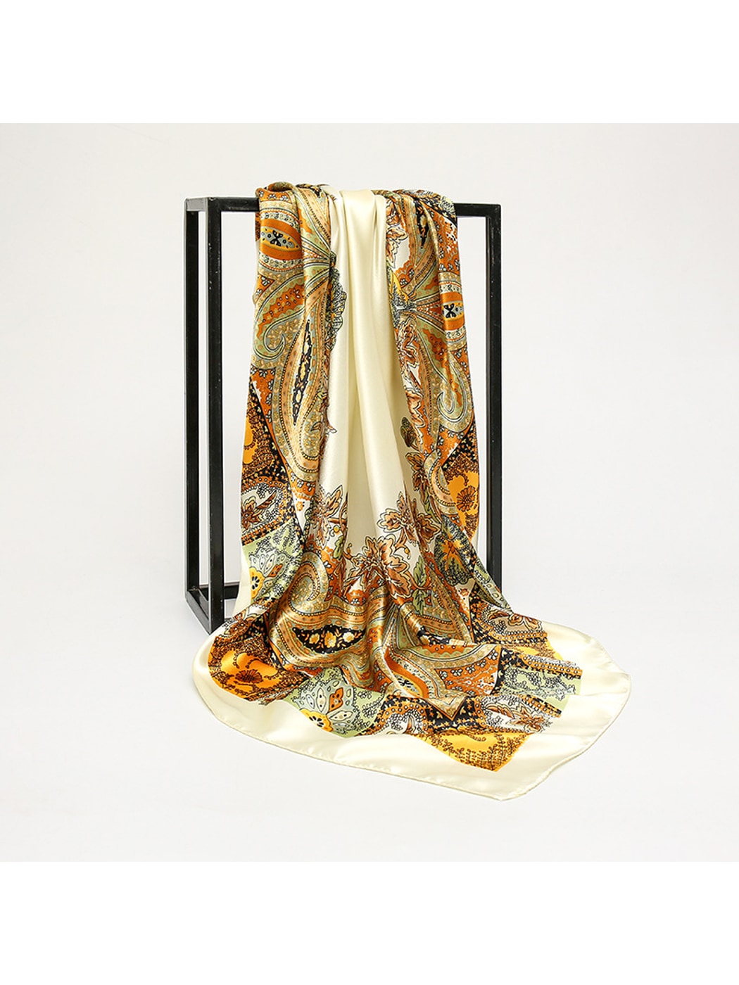 Scarvii - Bright Floral Pattern Fashion Square Scarf