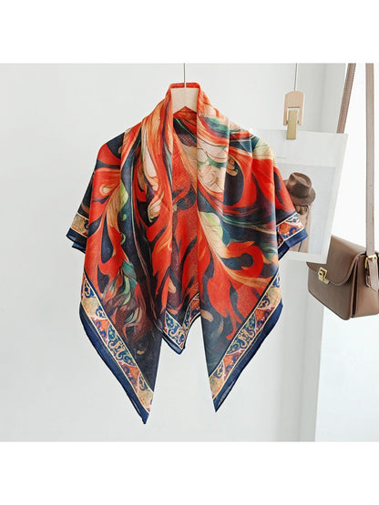 Scarvii Ornamental Swirl Square Scarf