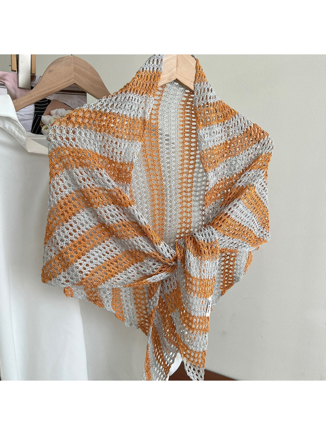 Scarvii - Lightweight Striped Triangle Scarf Wrap