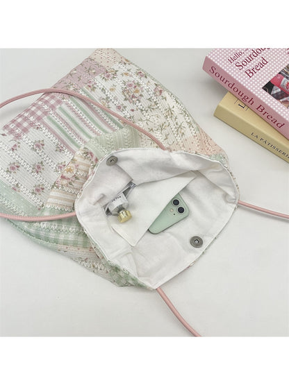 Cosbai - Sweet Floral Print Shoulder Bag