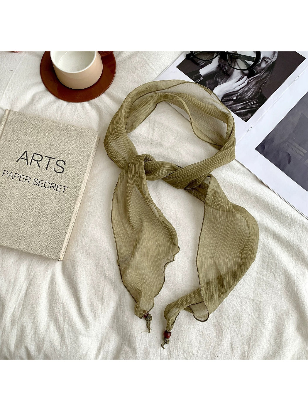 Scarvii Solid Color Skinny Scarf product image