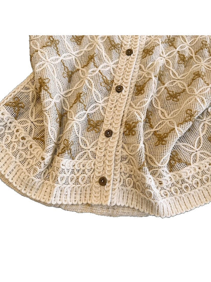 Crosa - Fitted Short Button Front Knit Vest