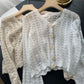 Crosa - Hollow-Out Knit Cardigan