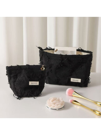 Cosbai - Black Cosmetic Handheld Bag