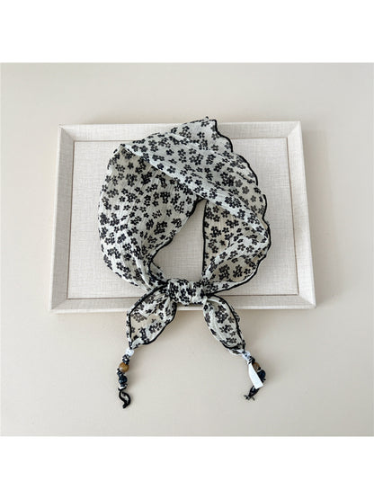 Scarvii - Retro Prin Bead Tip Triangular Scarf