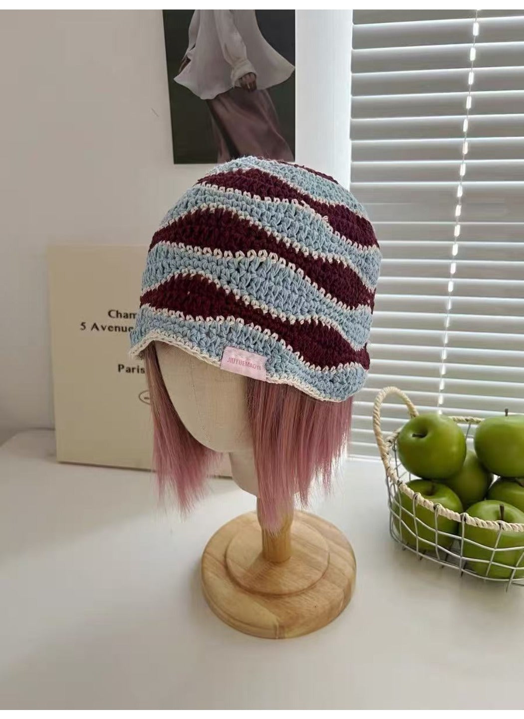 Haila - Fresh Color‑Block Stripe Bucket Hat