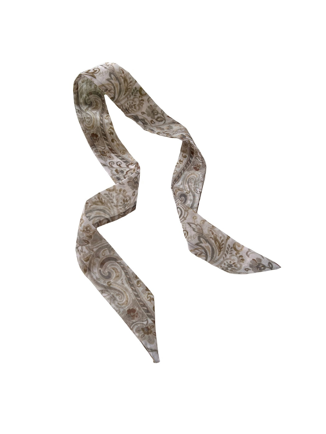 Scarvii - Elegant Vintage Printed Narrow Scarf