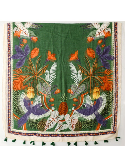 Scarvii - Tropical Botanical Illustration Lightweight Scarf