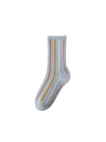 Rufia - Soft Color Stripe Ribbed Crew Socks product image 6