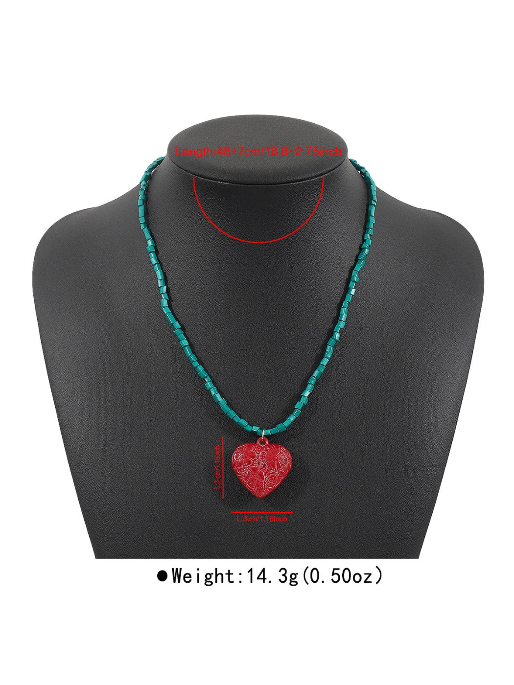 Color Charm beaded necklace with beads in pastel and bright shades on white surface
