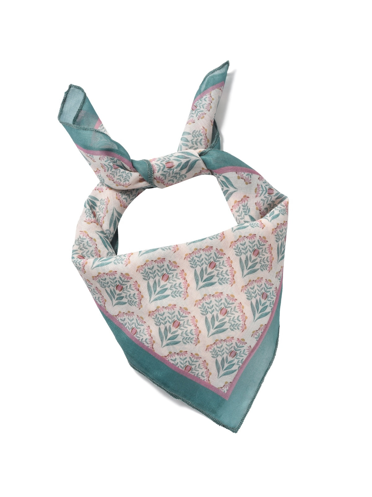 Scarvii - Vintage Classic Floral Print Square Scarf Bandana