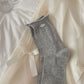 Close-up of Rufia mesh dot mid-calf socks fabric texture and dot pattern