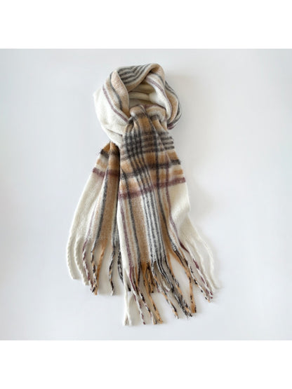 Scarvii - Plaid Brushed Long Winter Scarf