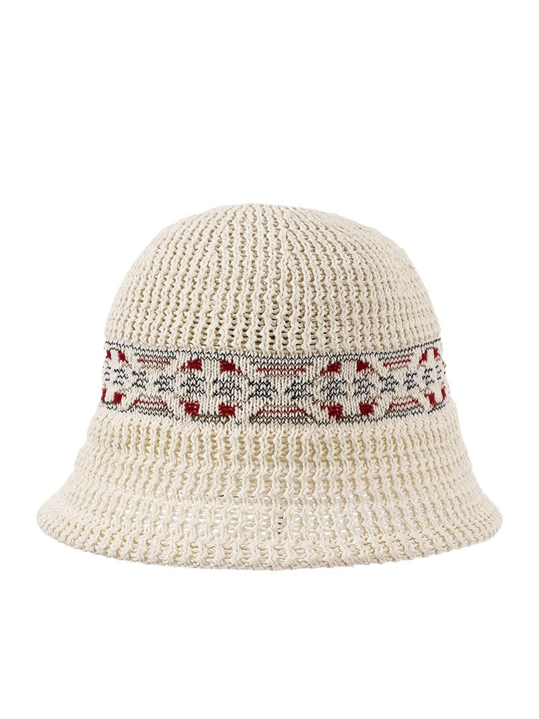 Side view of Haila open weave summer hat highlighting the woven texture