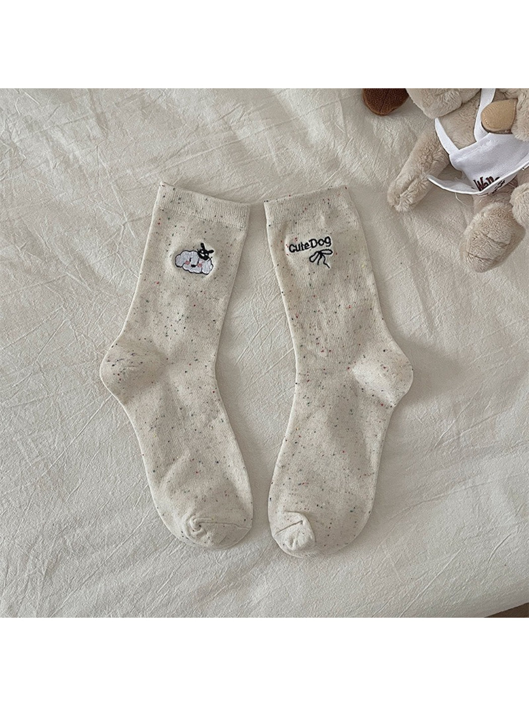 Rufia - Playful Animal Embroidery Crew Socks product image 7