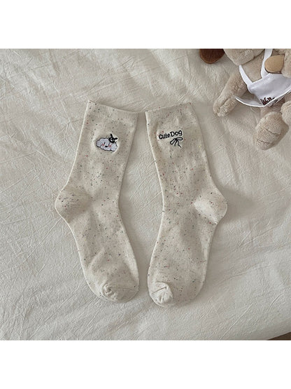 Rufia - Playful Animal Embroidery Crew Socks product image 7