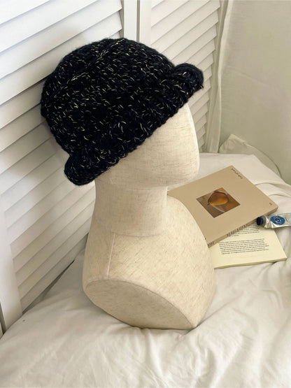 Haila - Textured Roll-Brim Knit Beanie