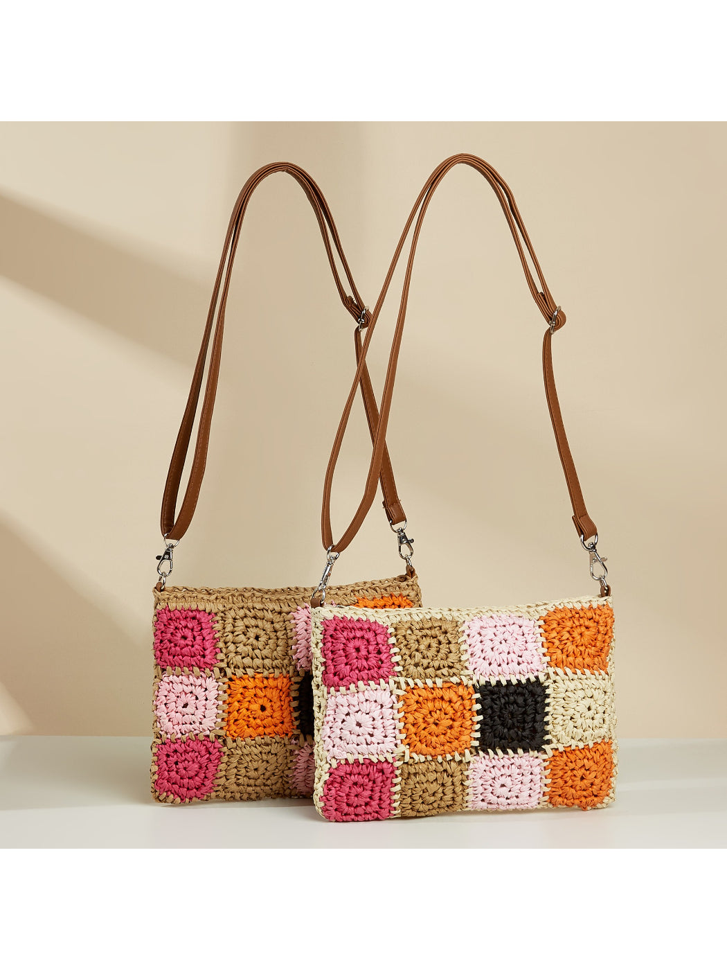Cosbai - Crochet Patchwork Crossbody Bag - image 1