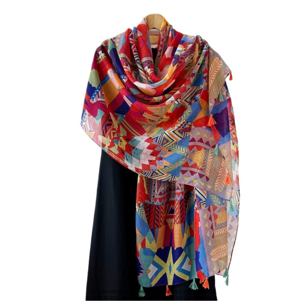 Scarvii - Boho Summer Shawl Scarf With Fringe - 6 Patterns