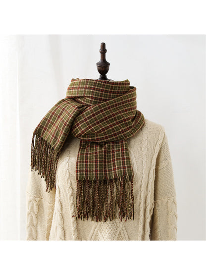 Scarvii - Heritage Check Fringe Winter Scarf