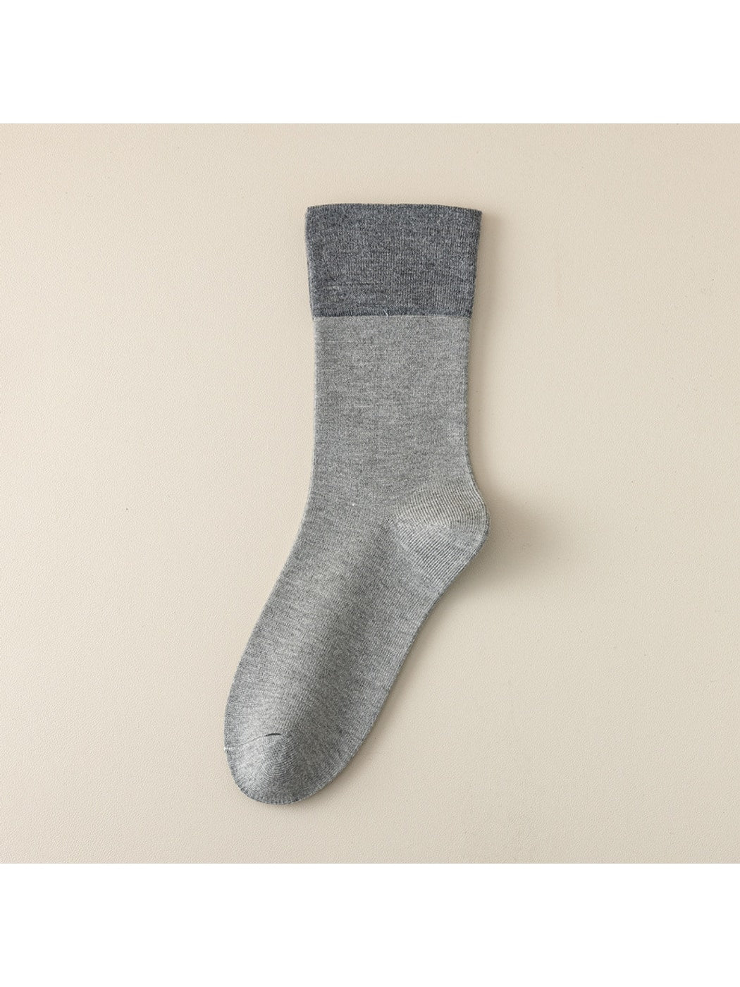 Rufia - Neutral Two-tone Color Block Crew Socks