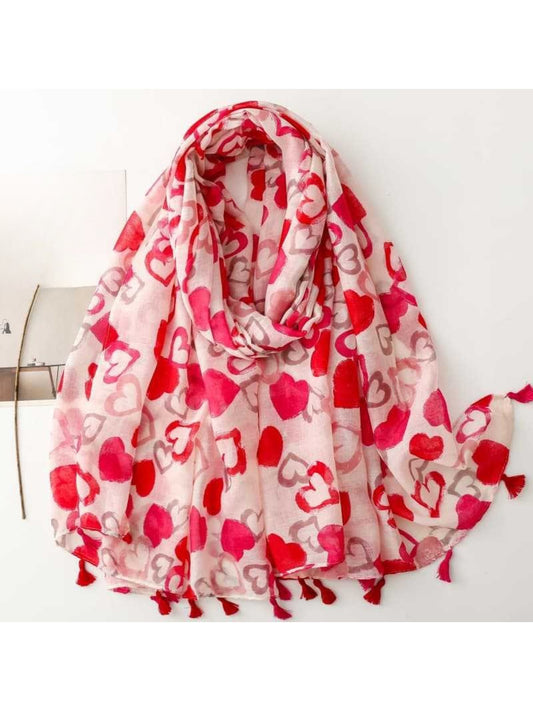 Scarvii - Soft Heart Illustration Everyday Scarf