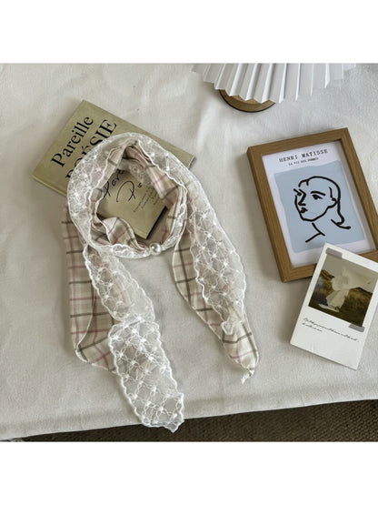 Scarvii - Plaid Lace Fresh Styling Scarf