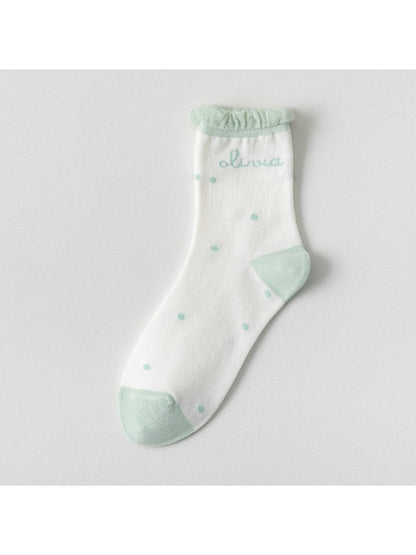 Rufia - Daisy Knit Pattern Everyday Crew Socks product image 4