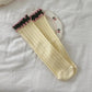 Rufia - Ruffled Edge Solid Stripe Socks