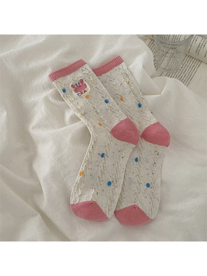 Rufia - Cute Crab Pattern Crew Socks