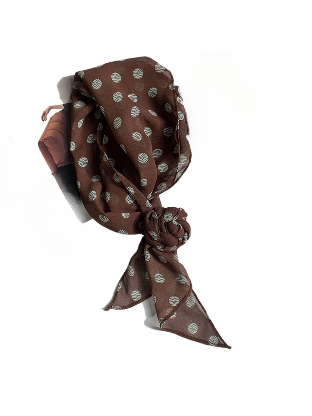 Scarvii - Vintage Classic Spot Print Long Scarf Headband