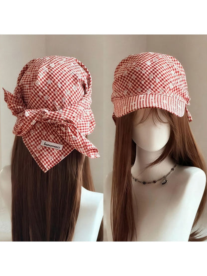 Haila - Punk Style Curved Brim Headscarf Cap