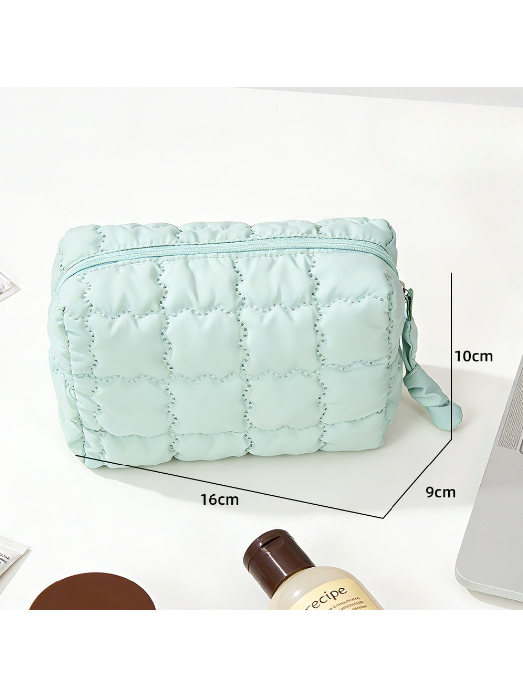 Cosbai - Quilted Cube Cosmetic Bag