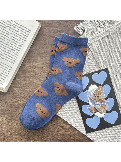Rufia - Allover Bear Pattern Crew Socks product image 6