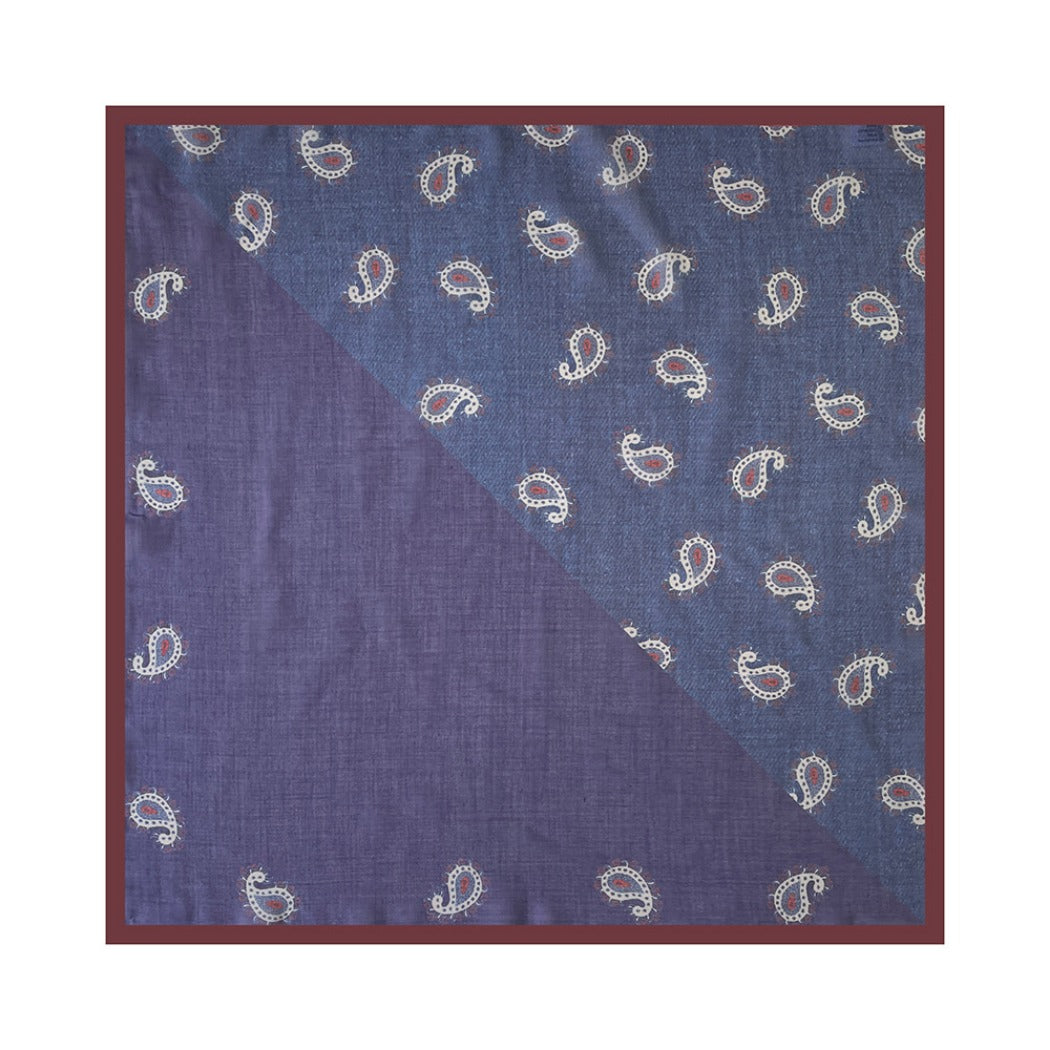 Scarvii - 27.5" Boho Paisley Print Scarf - Vintage & Light