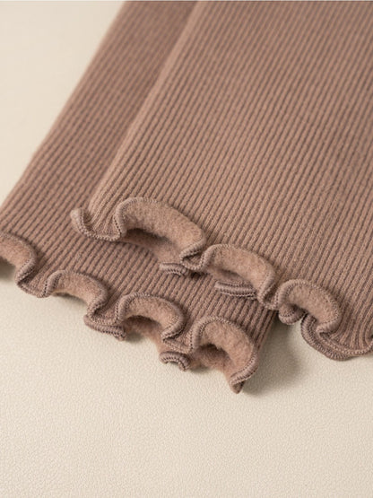 Rufia – Ruffled Plush Lined Winter Socks
