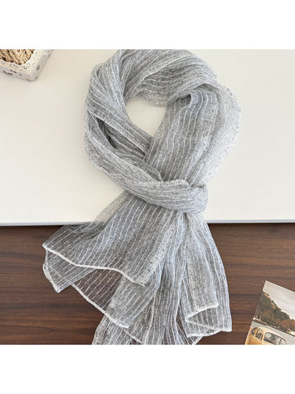 Scarvii - Lightweight Pinstripe Gauze Scarf
