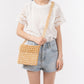 Cosbai - Wooden Bead Woven Crossbody Bag - Stylish & Classic