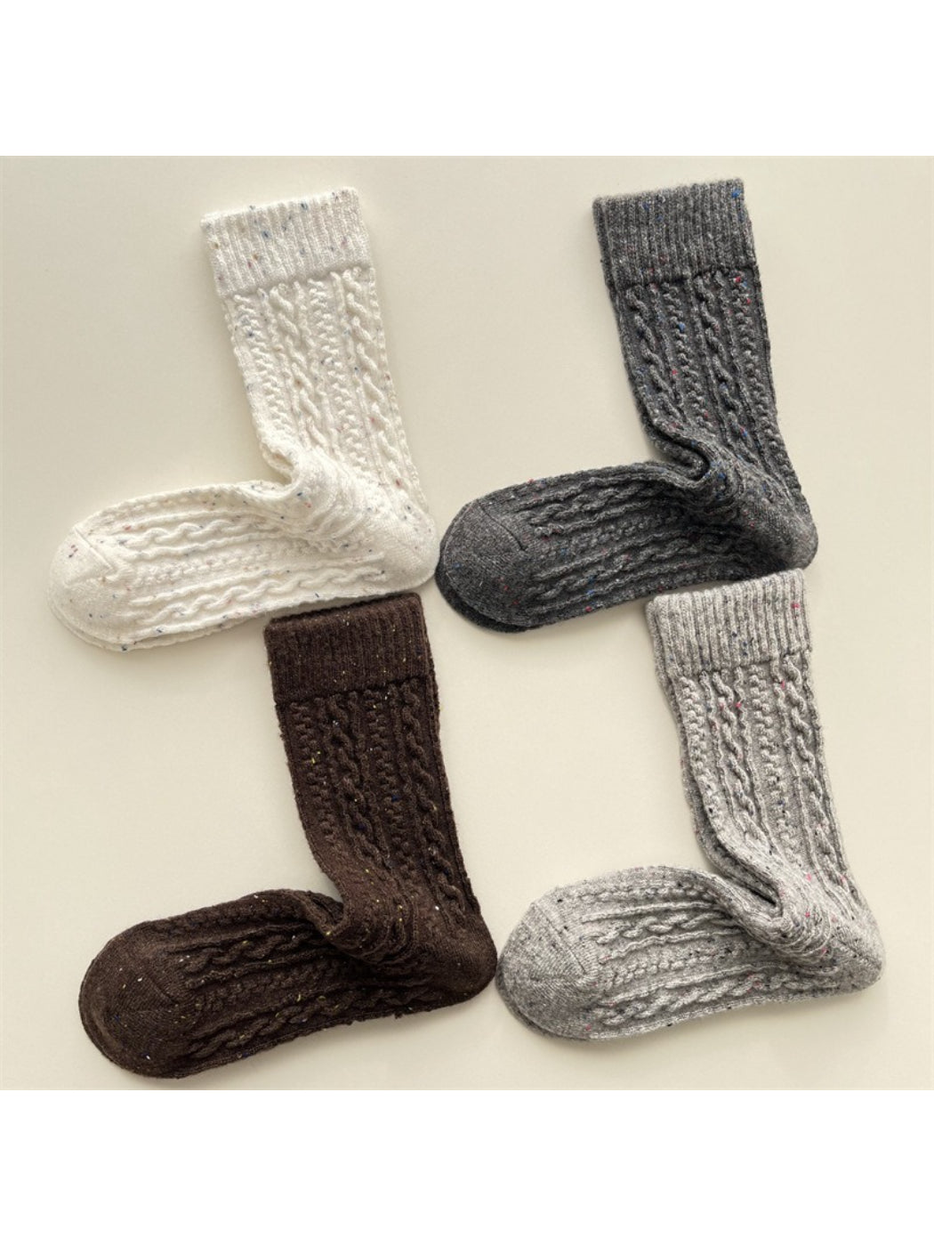 Rufia - Cozy Cable Knit Crew Socks product image 1