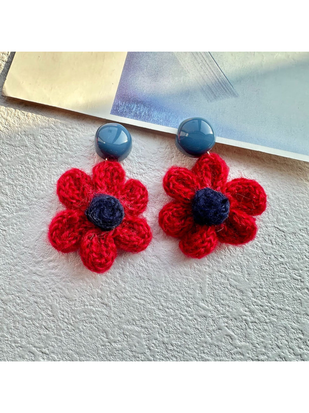 Earwish - Crochet Flower Drop Earrings