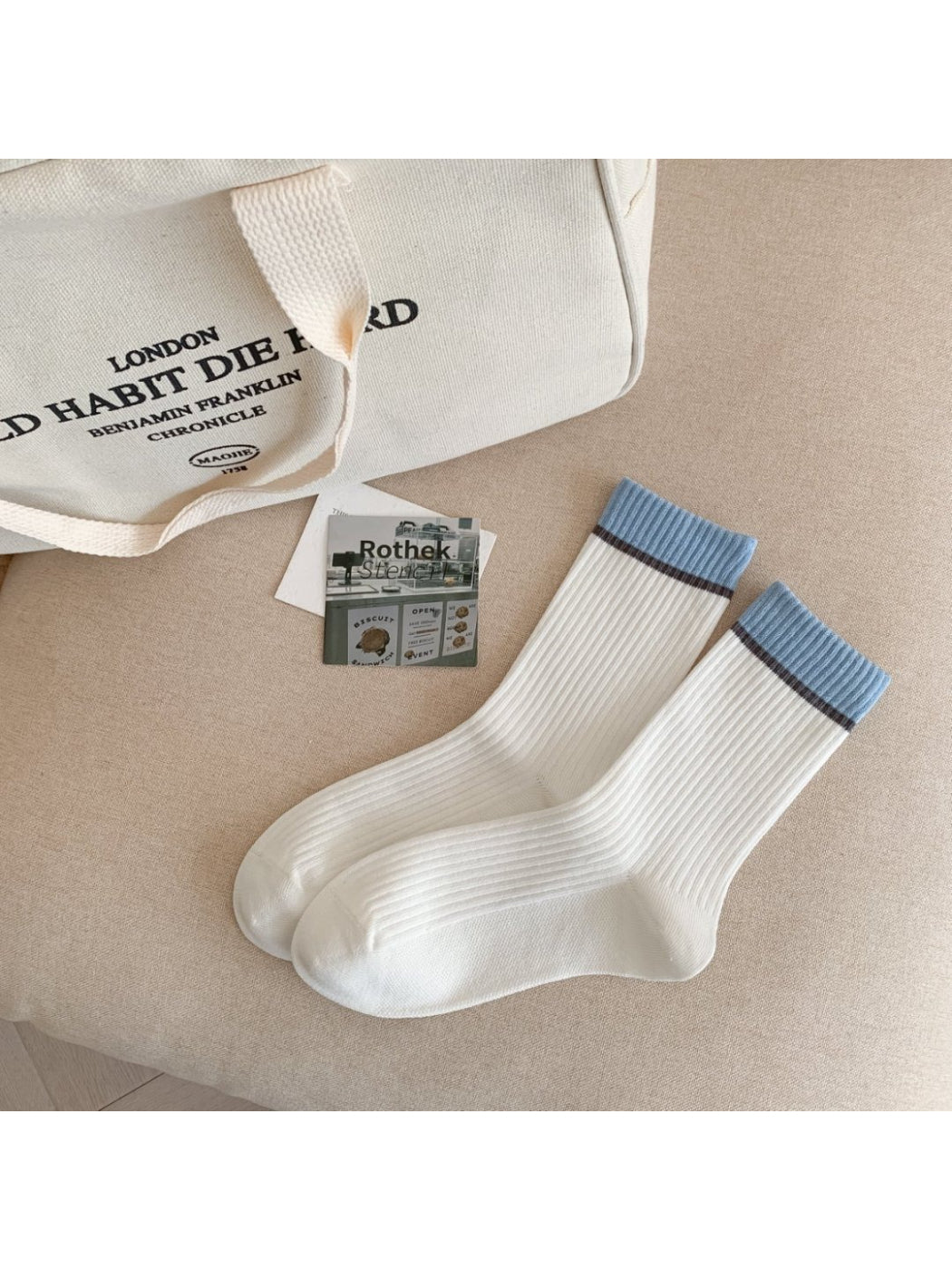 Rufia - Retro Stripe Rib Crew Socks product image 6