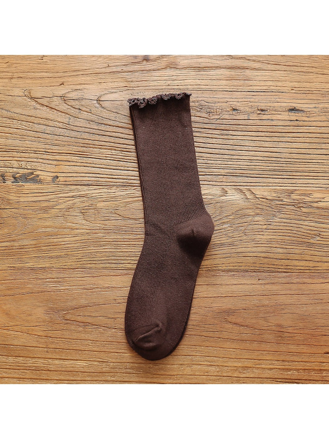 Rufia - Solid Color Mid-Calf Socks for Women