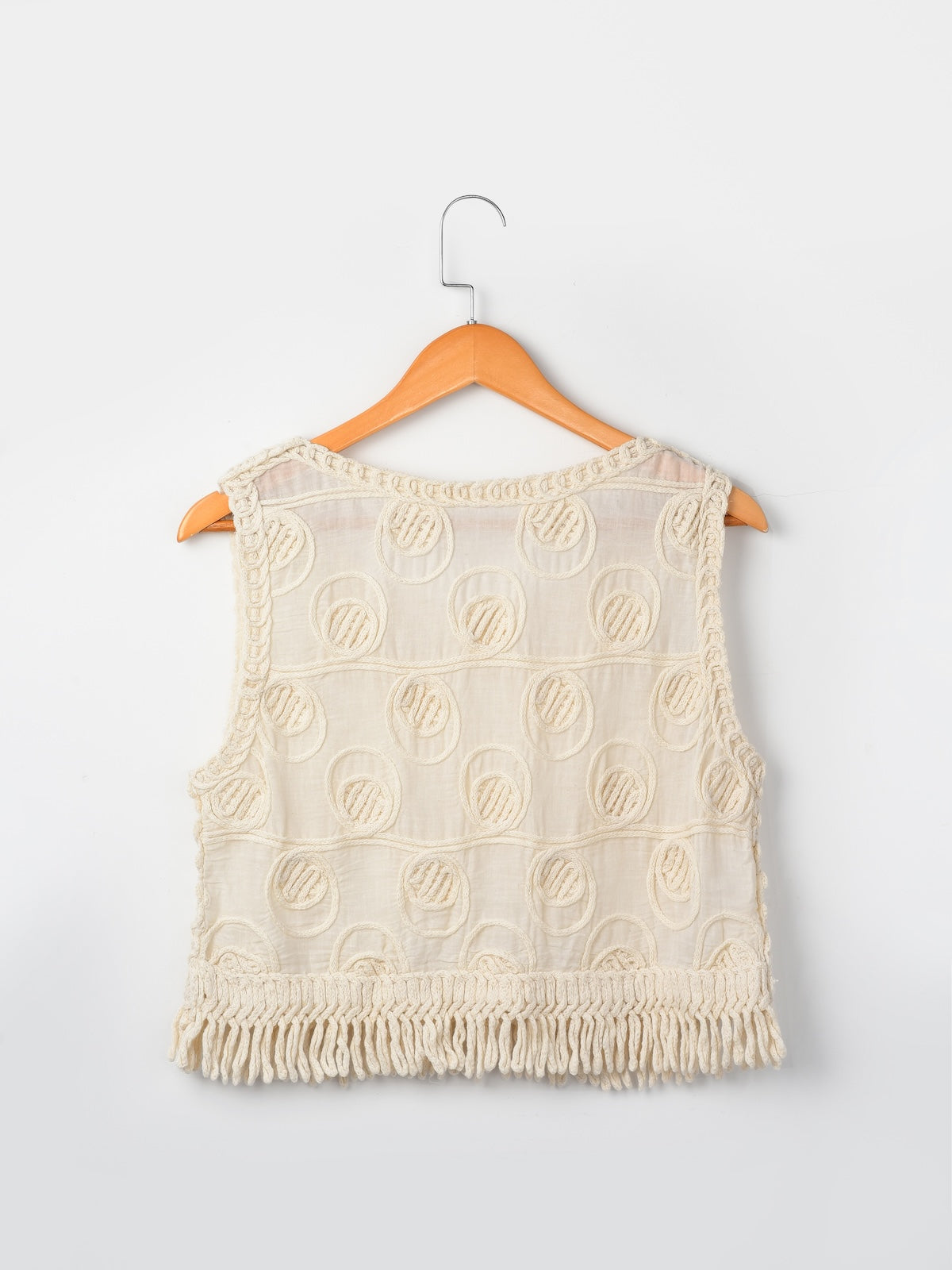 Crosa - Summer Crocheted Vest with Fringe
