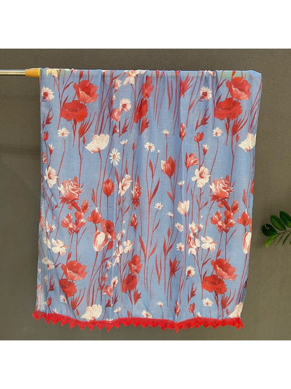 Scarvii - Bright Floral Lace Summer Wrap Scarf