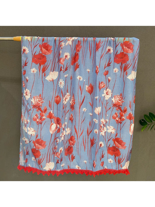 Scarvii - Bright Floral Lace Summer Wrap Scarf