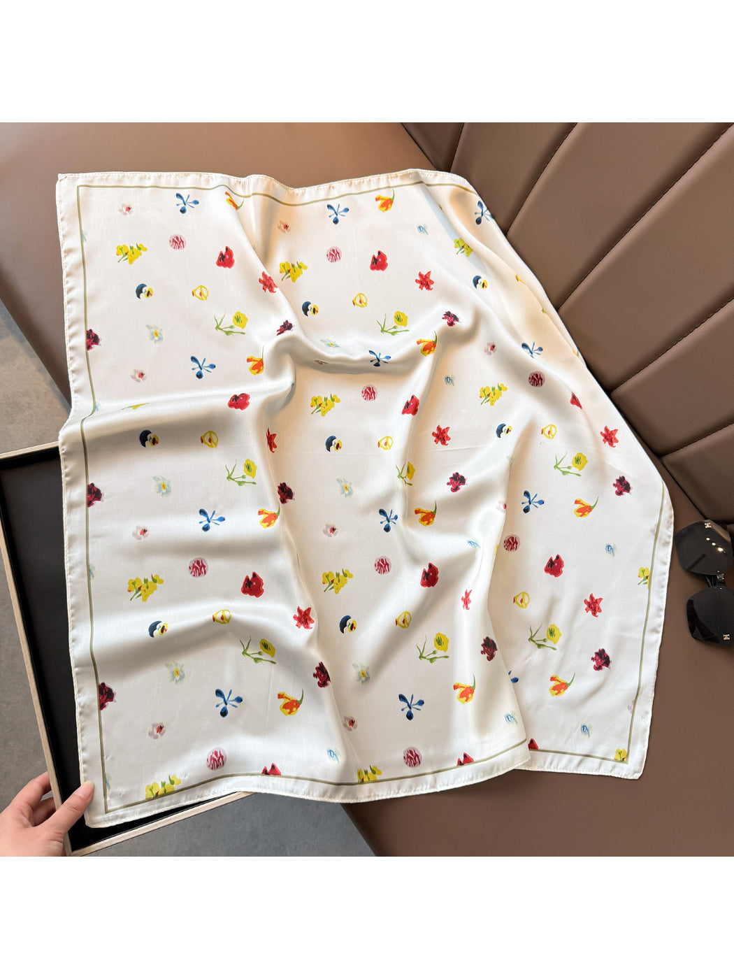 Scarvii Scattered Floral Square Scarf