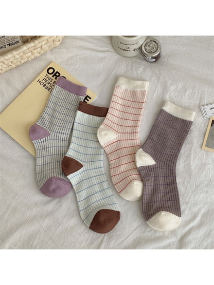 Rufia - Classic Check Grid Crew Socks