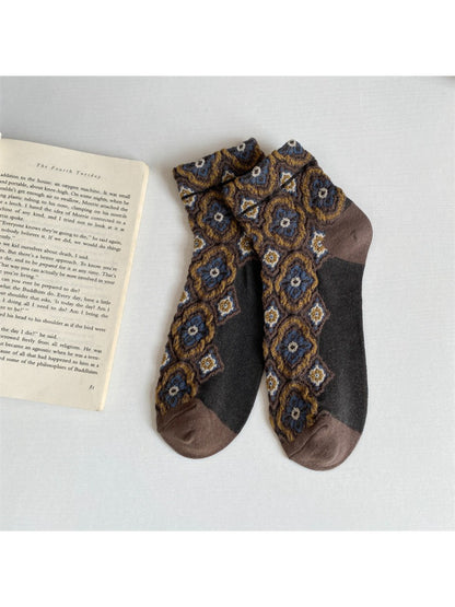 Rufia - Floral Tapestry Crew Socks