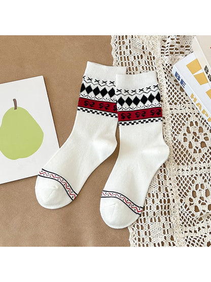 Rufia - Fair Isle Style Pattern Crew Socks product image 4